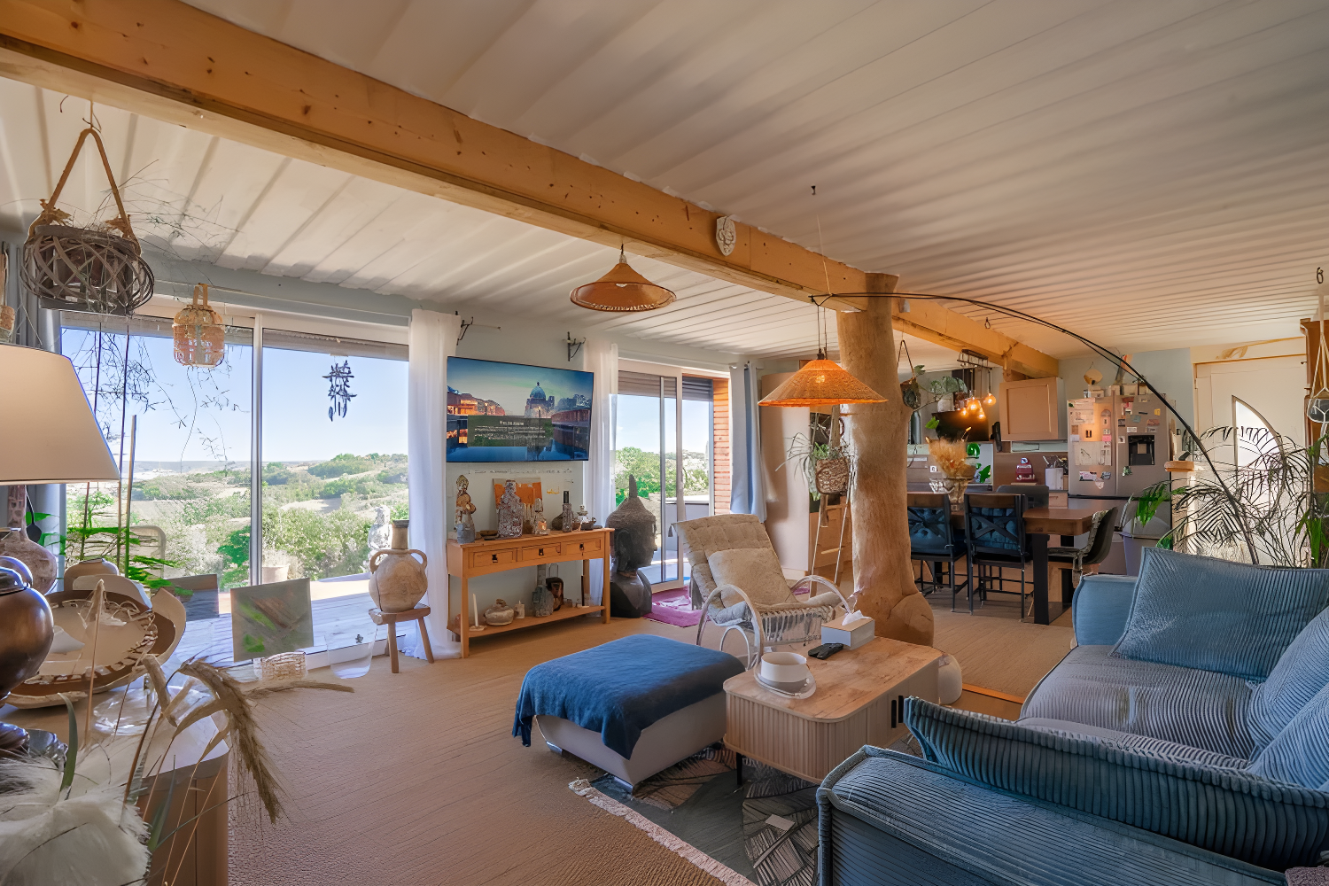 Wooden House of 75 m² with a Plot of 2222 m² Comprising 3 Bedrooms, Living/Dining Room/Kitchen of 38 m²