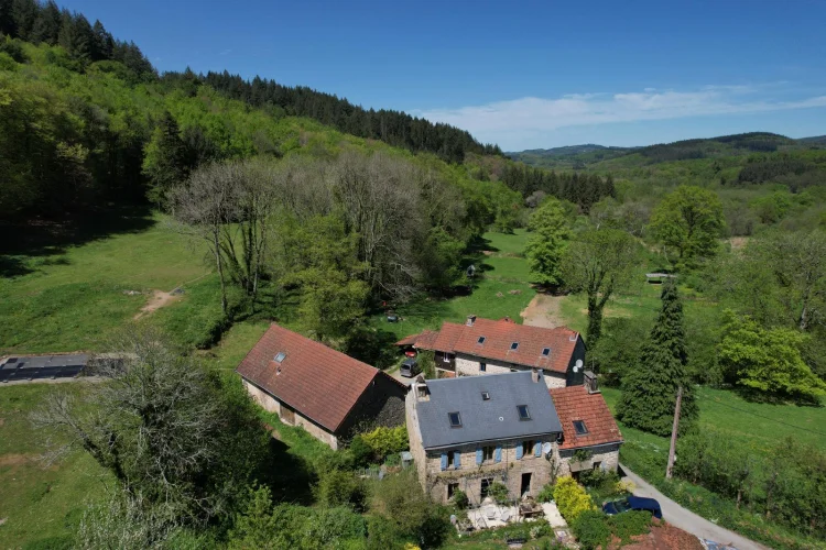 A South Facing Stone Character House with a Mature Garden in a Peaceful Hamlet Surrounded by Forest and Close to Lac De …