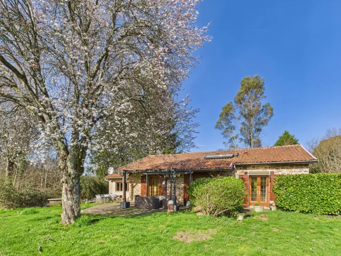 Single-Storey House with Lake, Paddock, and Woods