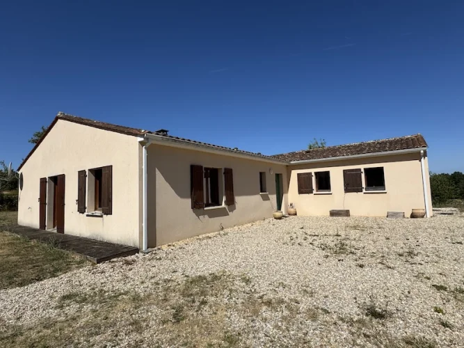 Detached bungalow situated in a quiet location, with countryside views and a swimming pool