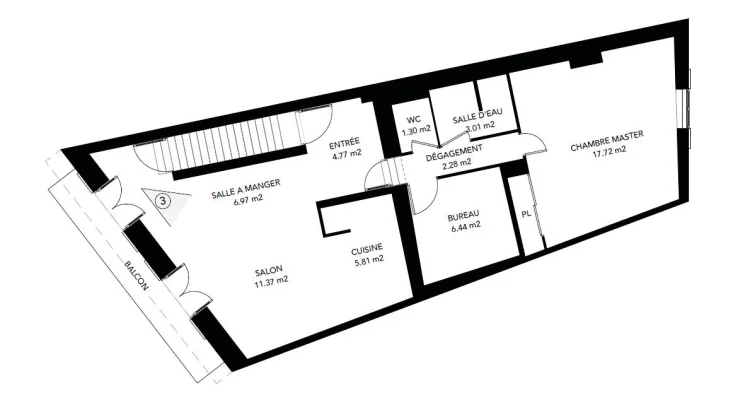 Beau Duplex T4 of about 100m² with Terrace in Rognes 13840 photo 3