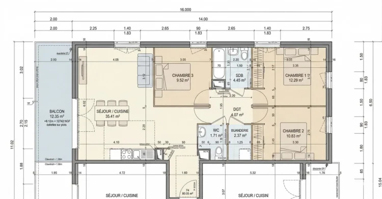 4-Room Apartment of 85 m² with Balcony and Parking – Vénissieux, Rue Paul Bert photo 4