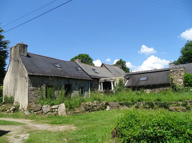 Côtes-D'armor. Detached Stone Property for Renovation Near Saint-Nicolas-du-Pélem.