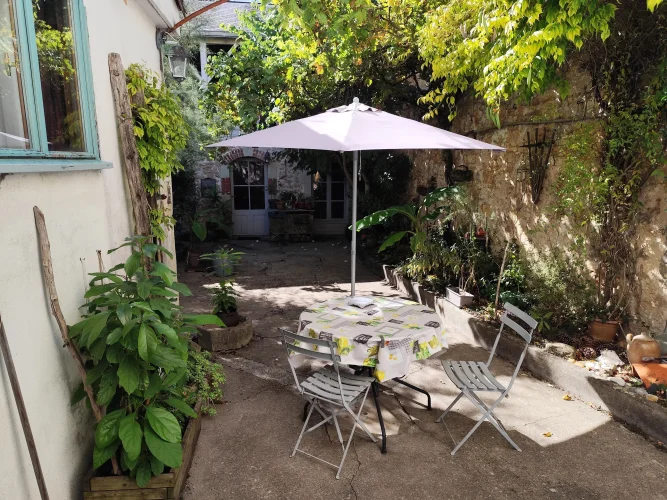 Elegant Character 3-Bedroom Townhouse with Private Courtyard in the Heart of Historic Civray