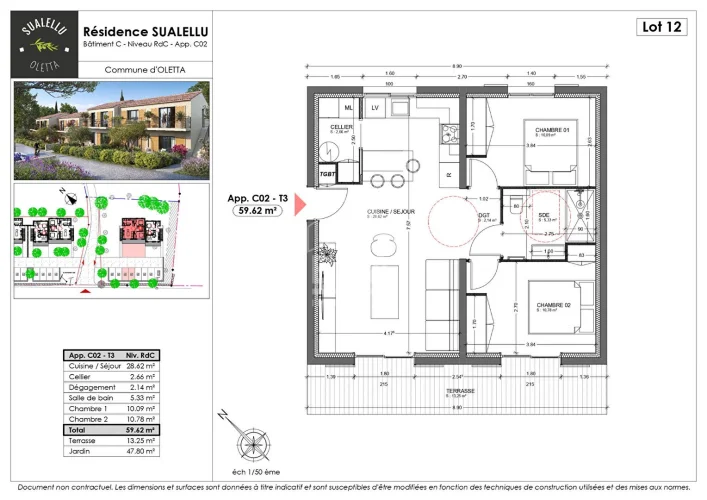 New 3-Room Ground-Floor Apartment for Sale in Oletta photo 2