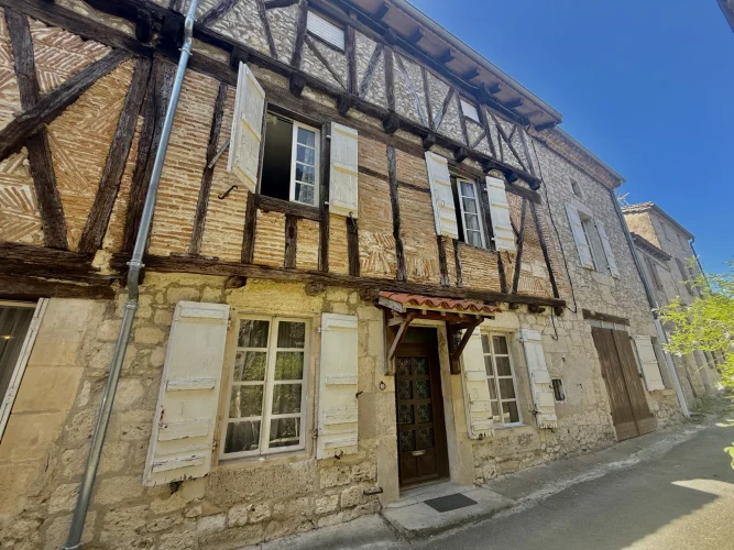 Beauville Large House in the Village with Half-Timbered Faca