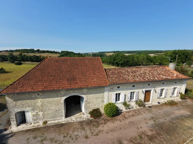 Charming Stone Property with Barn and Covered Terrace