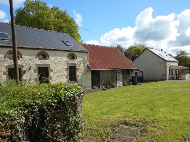 2 Separate Stone Houses. Outbuilding. no Near Neighbours. Level Gardens and Patio. Plot Size 2655sqm (over Half an Acre)