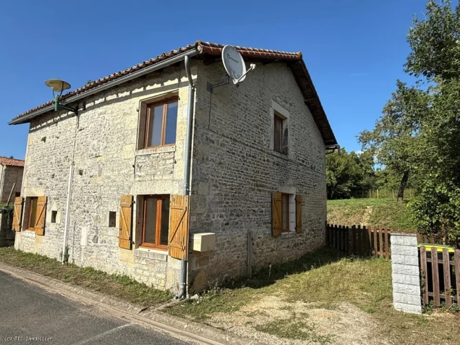 Charming Stone Character Property Nestled in a Quiet Village between Ruffec and Sauzé-Vaussais, with Easy Access to all …