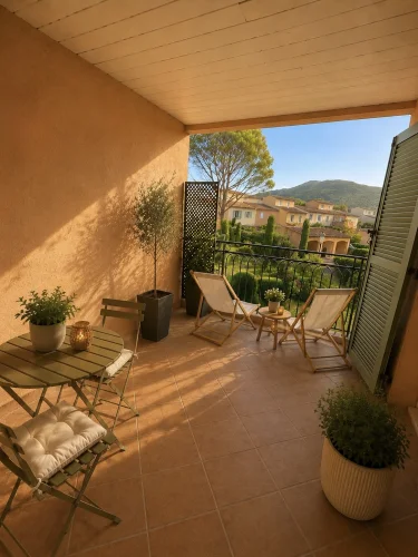 Bright 2-Bedroom Apartment on the Top Floor with Loggia, Swimming Pool and Cellar – la Môle (Gulf of Saint-Tropez)