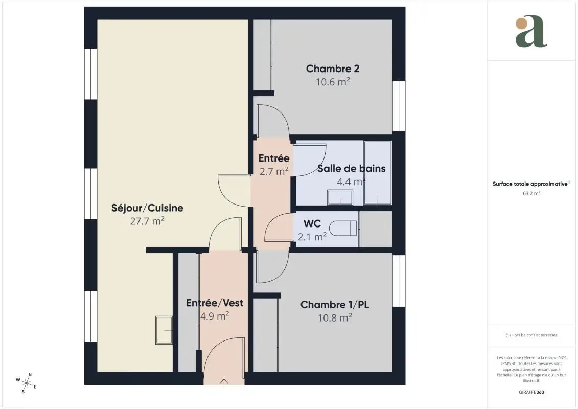 Apartment for sale in Survilliers — 2 bedrooms, 62 m² photo 3