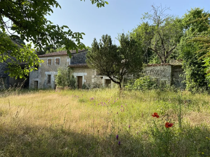 11KM from Angouleme Tgv Station, Rare! Authentic Farmhouse to Renovate with Outbuildings and Land. photo 2