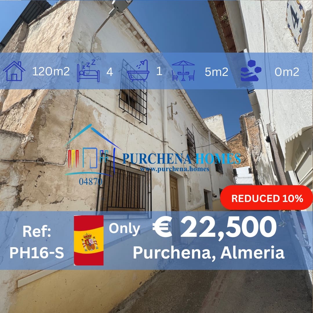 Townhouse for sale in Purchena, Almería