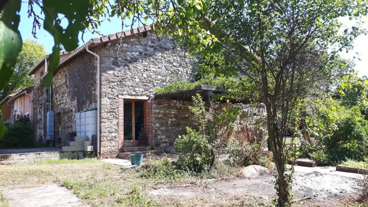 Character Stone House with Outbuildings and 1.5 Acres of Land