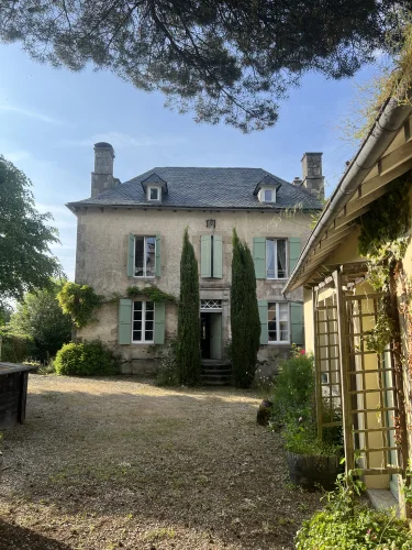A Magnificent and Spacious Country Home Circa 1873, Renovated, Original Features Panoramic Views of the Massif Central P…