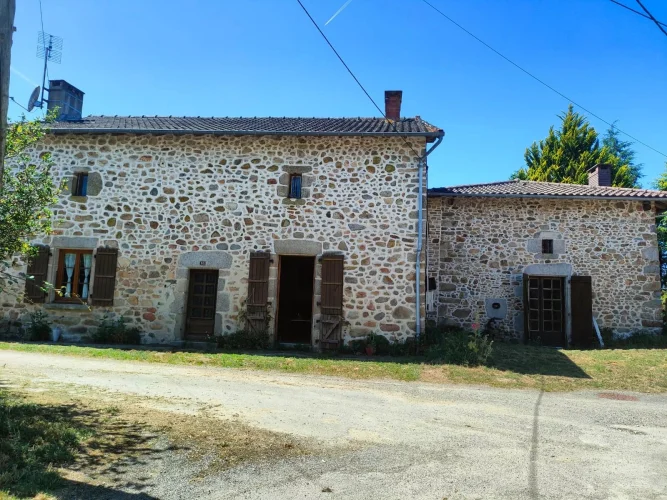 Two Adjoining Stone Houses with Barn and Well in the Heart of Maisonnais-Sur-Tardoire