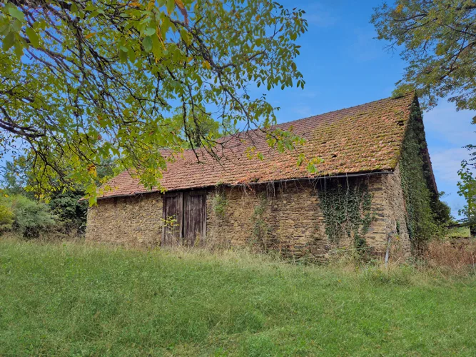Correze. Near Uzerche. Stone Barn with Garden of 1 395m² Plus Woodland Very Close of 10 340m².