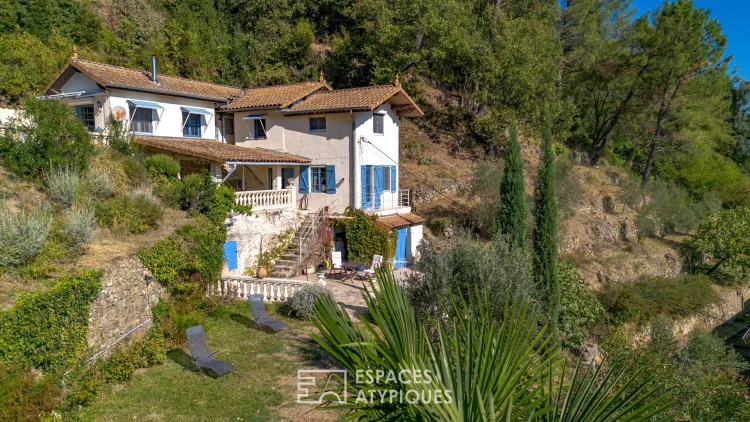 A Charming Little Retreat with Views over the Hills above Vals-Les-Bains.
