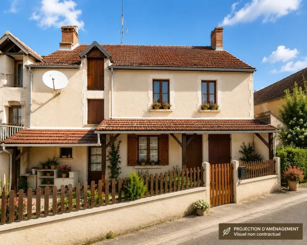 7 km from la Roche-Posay – House with 3 Bedrooms, Outbuilding, 2 Garages, and Garden