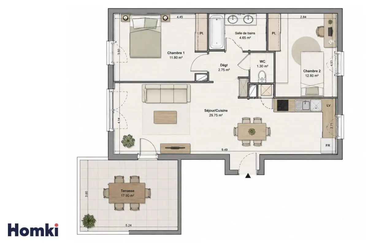 Apartment for sale in Toulouse — 2 bedrooms, 62 m² photo 3