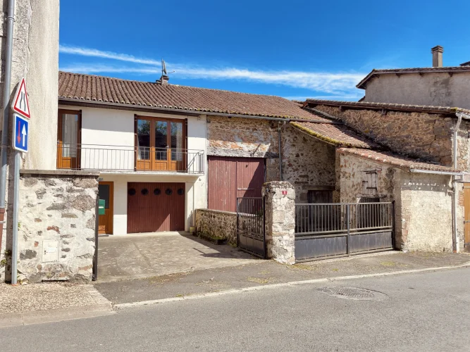 Village House with Basement, Barn, Courtyard and Garden