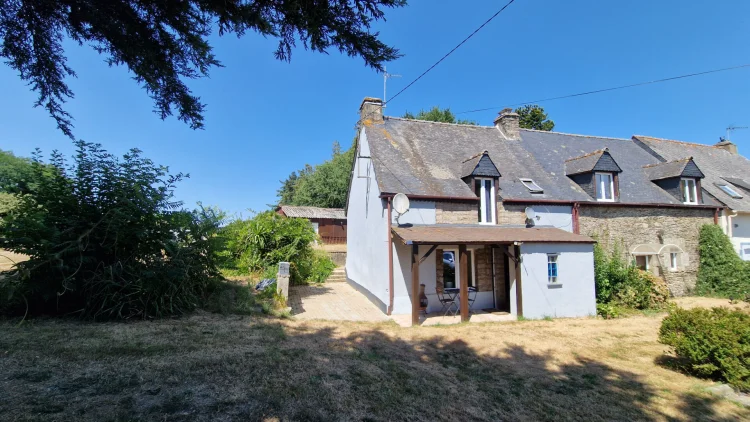 Morbihan Two Charming Stone Houses Situated in the Countryside, Easy Access to Josselin, Ploermel, with Garden, Garage