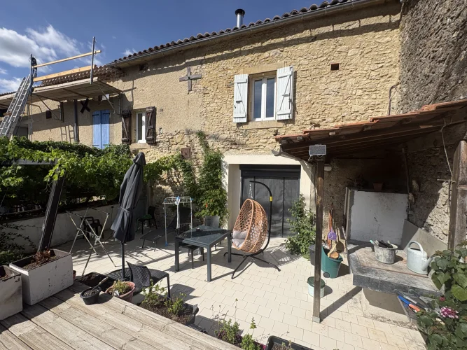 Near Limoux Stone House with Garden Outbuildings, Barn a