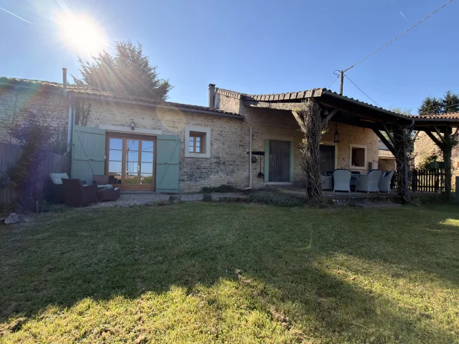 Charming Renovated Country Home with Four Bedrooms Near Sauzé-Vaussais