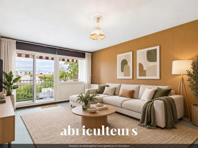 Through-Apartment, 80 m², with Balcony, Parking Space and Storage Room, in Need of Updating, for Sale in Talence (33400)