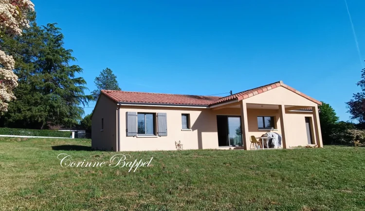 New 3-Bed Single-Storey House with Garage and Terrace, Near Cubjac, Dordogne