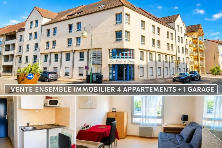 For Sale: 4 Studios + 1 Garage Located in Downtown Paray-Le-Monial